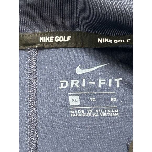 Nike Golf Polo Shirt Mens Xl Navy Blue Stretch Breathable Short Sleeve - Picture 5 of 8
